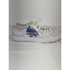 Raad American Flag White Canvas Shoes